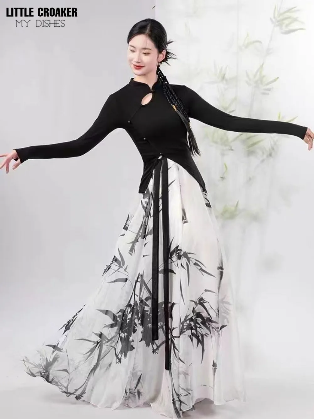 Dance Woman Chinese Top + Skirt Danse Folklorique Chinoise Dance Wear Woman Chinese Dresses for Dancing Parties Stage Costume