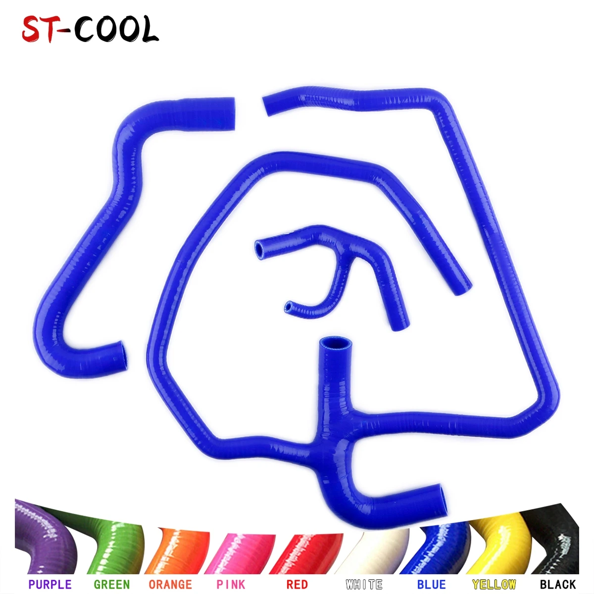 For Fiat 500 Cinquecento Sporting 1.1 Silicone Coolant Radiator Hoses Kit Tubes Piping 3Pcs 10 Colors