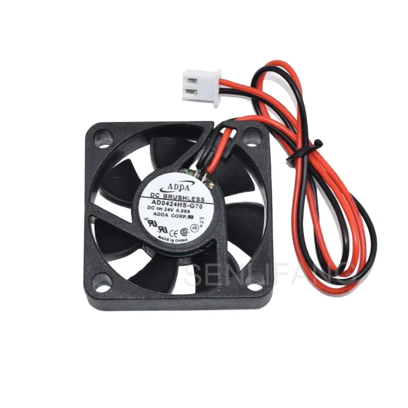 New For ADDA AD0424HS-G70 DC24V 0.09A Two Pins Cooler Fan 40*40*10MM