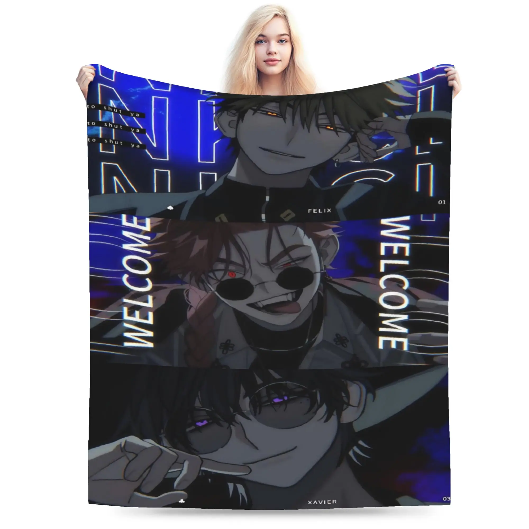 Link Click Printed Blanket For Men Women Ultra Soft  Throw Blankets for Sofa 50x60 Inches Multi-size