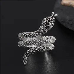 Fashion Jewelry Rings Hot Selling Metal Exaggerated Spirit Snake Opening Women Finger Ring for Girl Lady Party Wedding Gifts