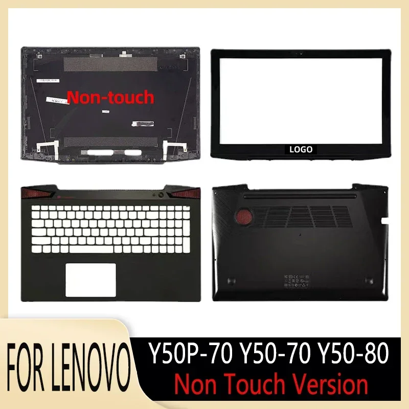 

New LCD Back Cover Front Bezel Palmrest Upper Case Bottom Shell For Lenovo Y50P-70 Y50-70 Y50-80 Non Touch Version