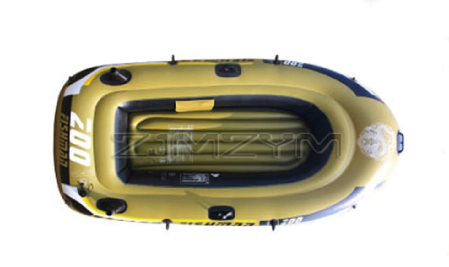 2 Adult+ 1 Child Inflatable Fishing Boat PVC Rowing Boats Carry Weight 230KG Hand Pump Water Entertainment Supply