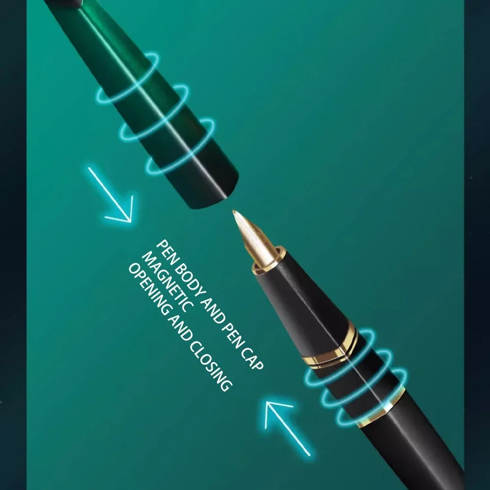 Xinyan قلم حبر معدني ماتي المغناطيسي جذب الكتابة أقلام الحبر 0.5 مللي متر F بنك الاستثمار القومي الراقية هدية القلم لمكتب الأعمال #3