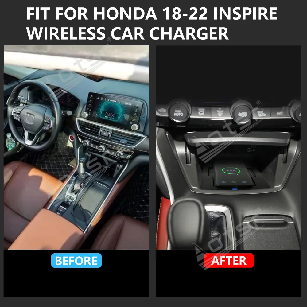 Car Wireless Charger Pad, Smart Upgrade Module, Center Console Accessories, New Product,For Honda Inspier 2018-2022