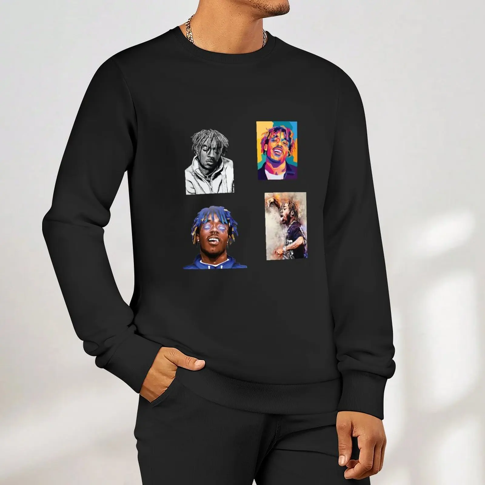 Group Stickers lil uzi Pullover men's clothing male clothes graphic t shirts men men clothing men's sweatshirts