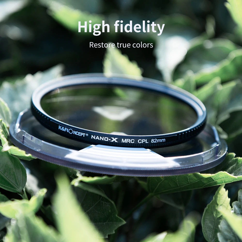 K&F Concept Circular Polarizer Filter 28 Layer Super Slim Multi Coated Nano-X HD CPL Lens Filter for Camera 52mm 67mm 77mm 82mm
