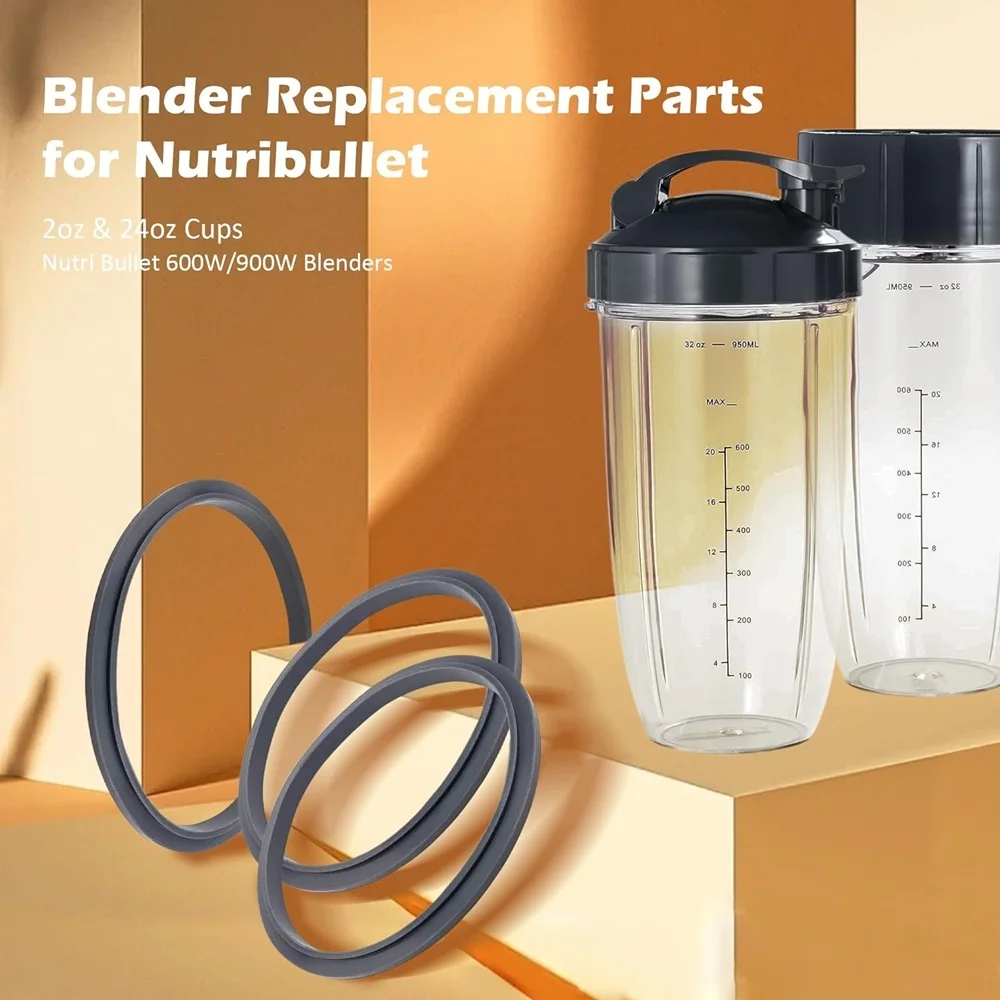 3 Stück Ersatzteile für Entsafter, Silikon-Dichtungsring, Gummidichtung für NutriBullet 600W 900W Entsafter-Ersatzteile – Detail 10