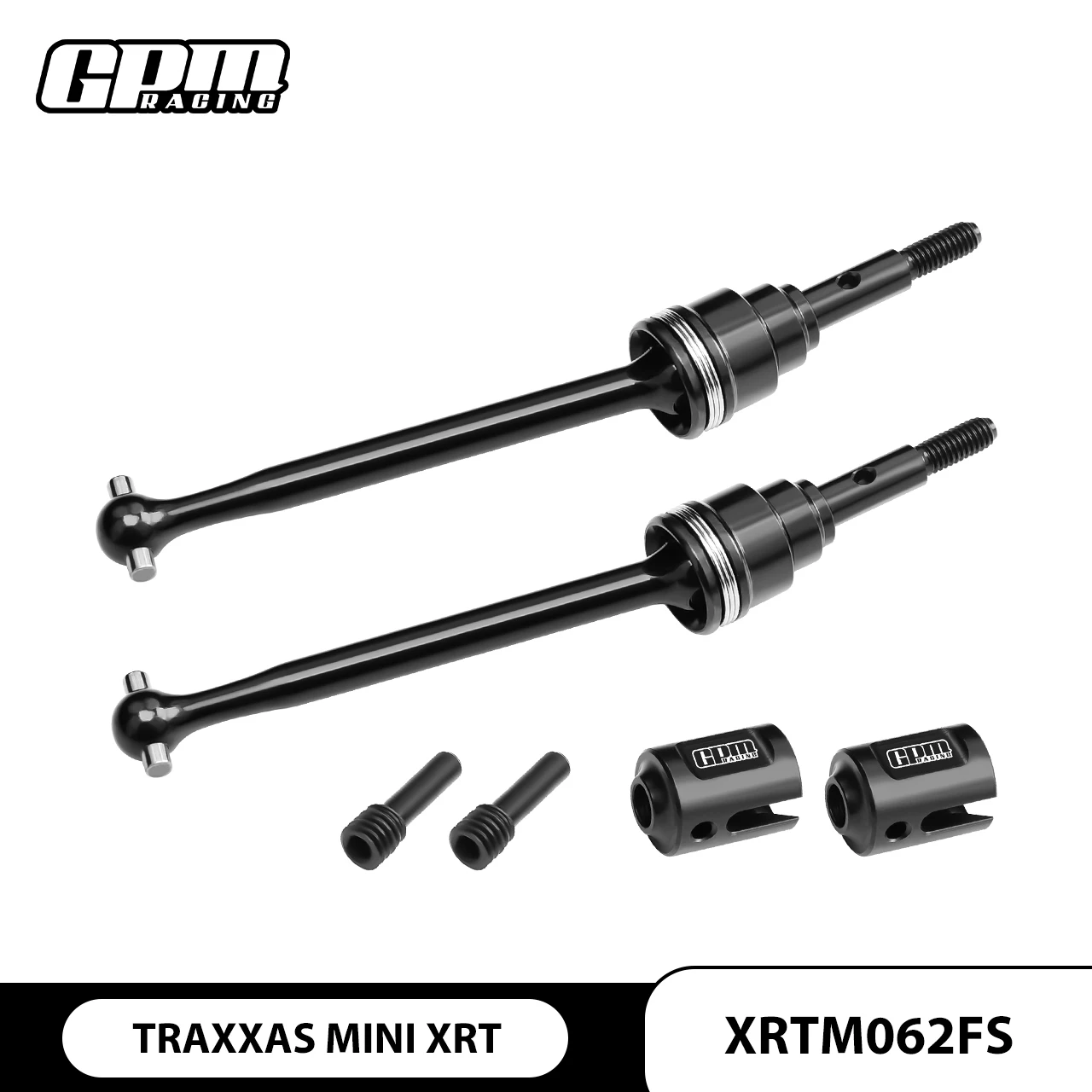 

GPM 4140 Carbon Steel Front Driveshafts And Drive Cups TRAXXAS Mini XRT 10789