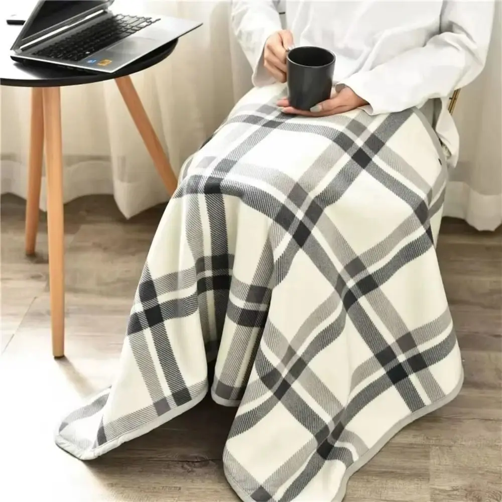 

Adults Plaid Blanket Wearable Blanket Soft Warm Home Shawl Thicken Polyester Flannel Blanket Bedroom