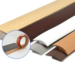 1pcs 5mm Floor Transition Strip Self-Adhesive Waterproof PVC Cuttable Wear-resistant Sealing Carpet To Tile Floor Door