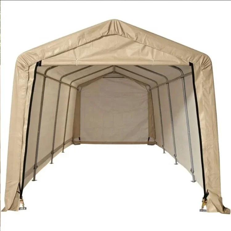 2026 Waterproof portable All-Steel Metal Frame Peak Style Roof Instant Garage car tent auto car storage shelter