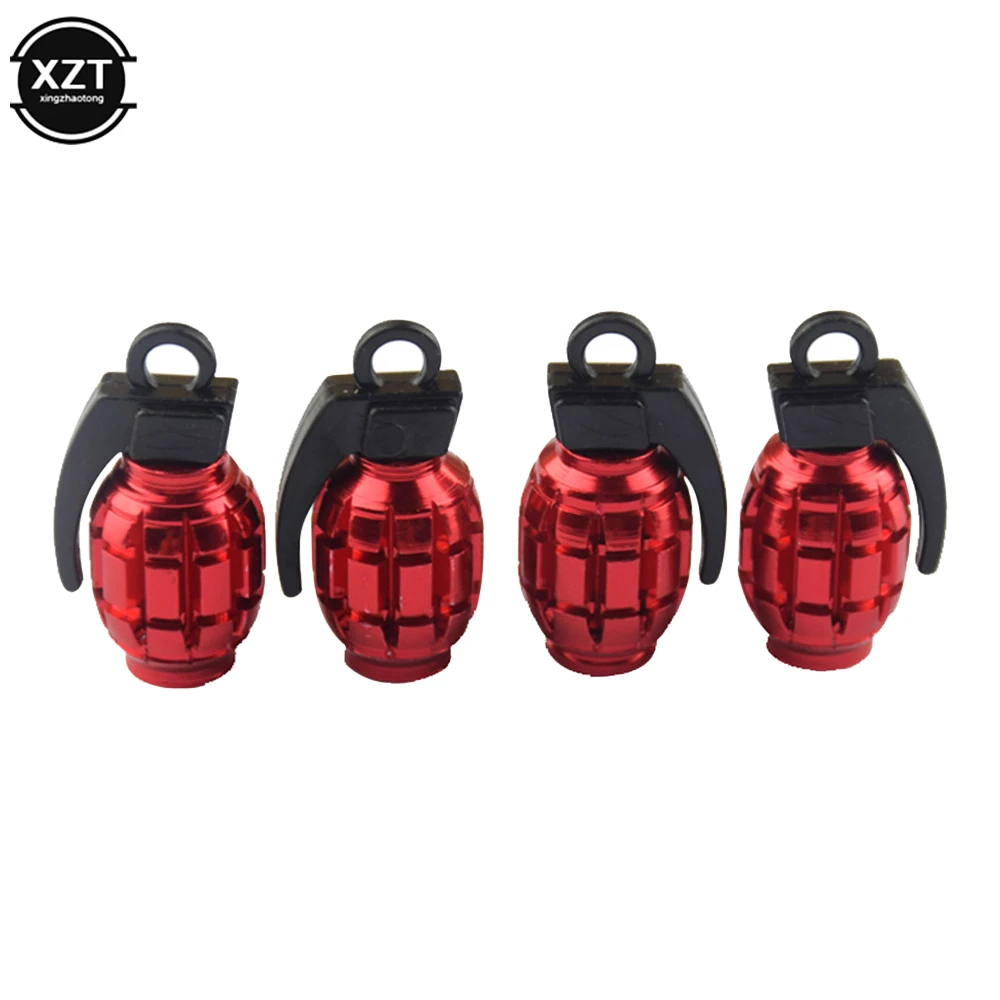 

4PCS Tire Valve Cap Motorcycle Bicycle Illusion Aluminum Alloy Cap Dust Cover Accessories Ventiel Grenade Legering Tyre Truck