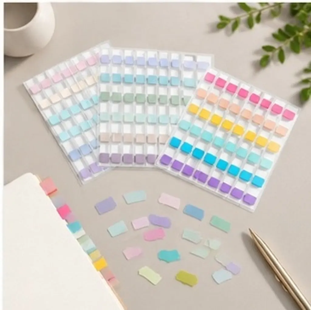 360Pcs Transparent Adhesive Index Tabs for Notebooks Textbooks Planners Files Color Coded Page Markers Quick Find Study Tabs