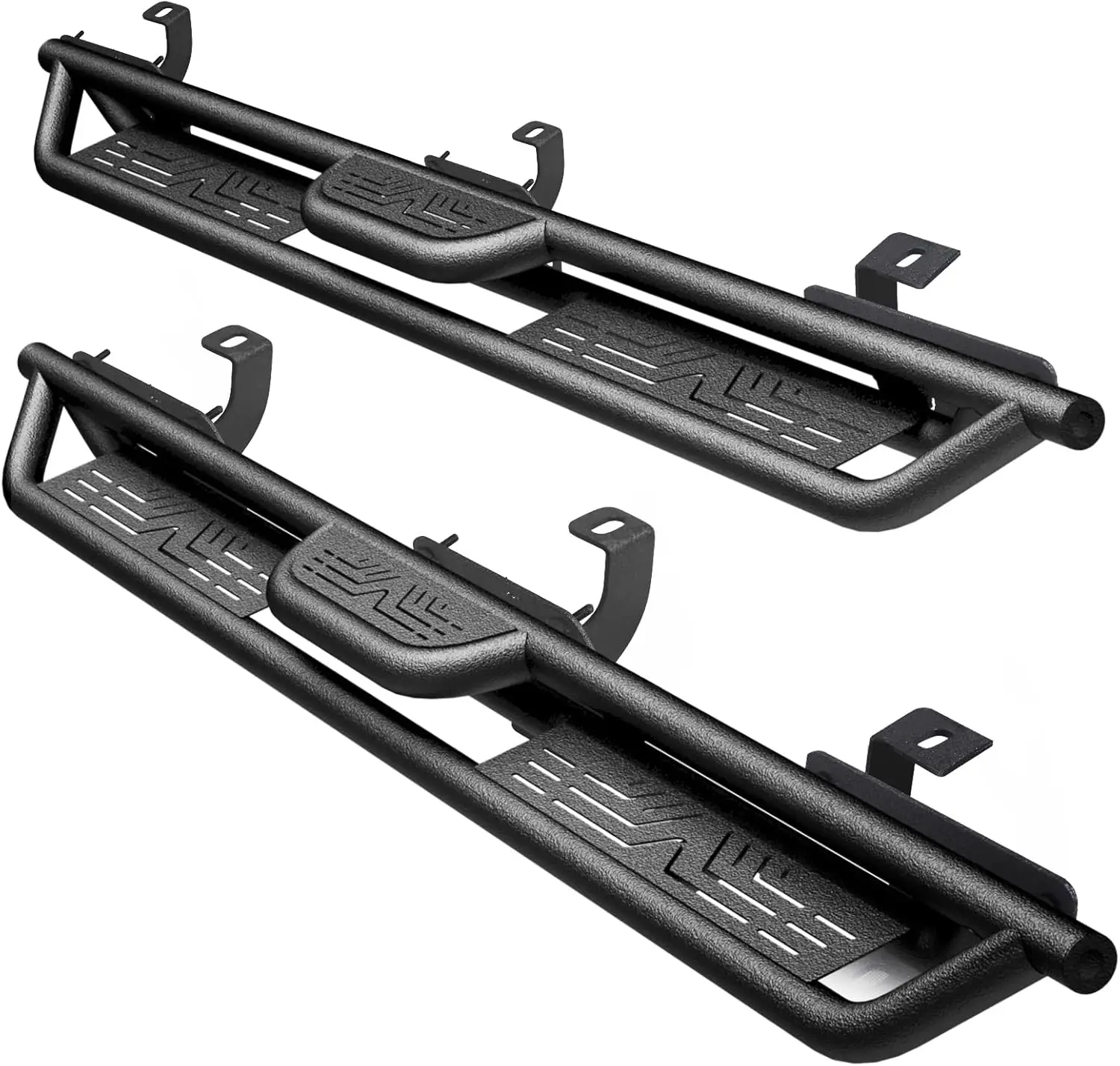 

6.5" Running Boards Drop Step Compatible with 2007-2018 Jeep Wrangler JK 4 Doors Carbon Steel Side Steps Nerf Bars