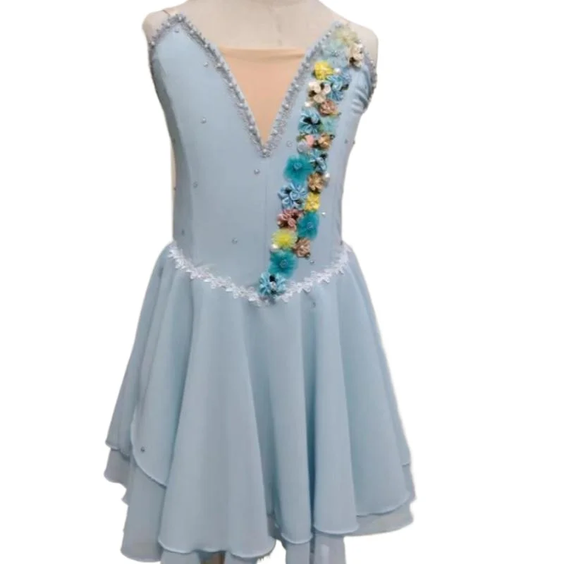 Jupe de ballet en mousseline de soie Little Angel pour enfants, jupe courte, plaque de performance, pratique de la compétition, Chi id