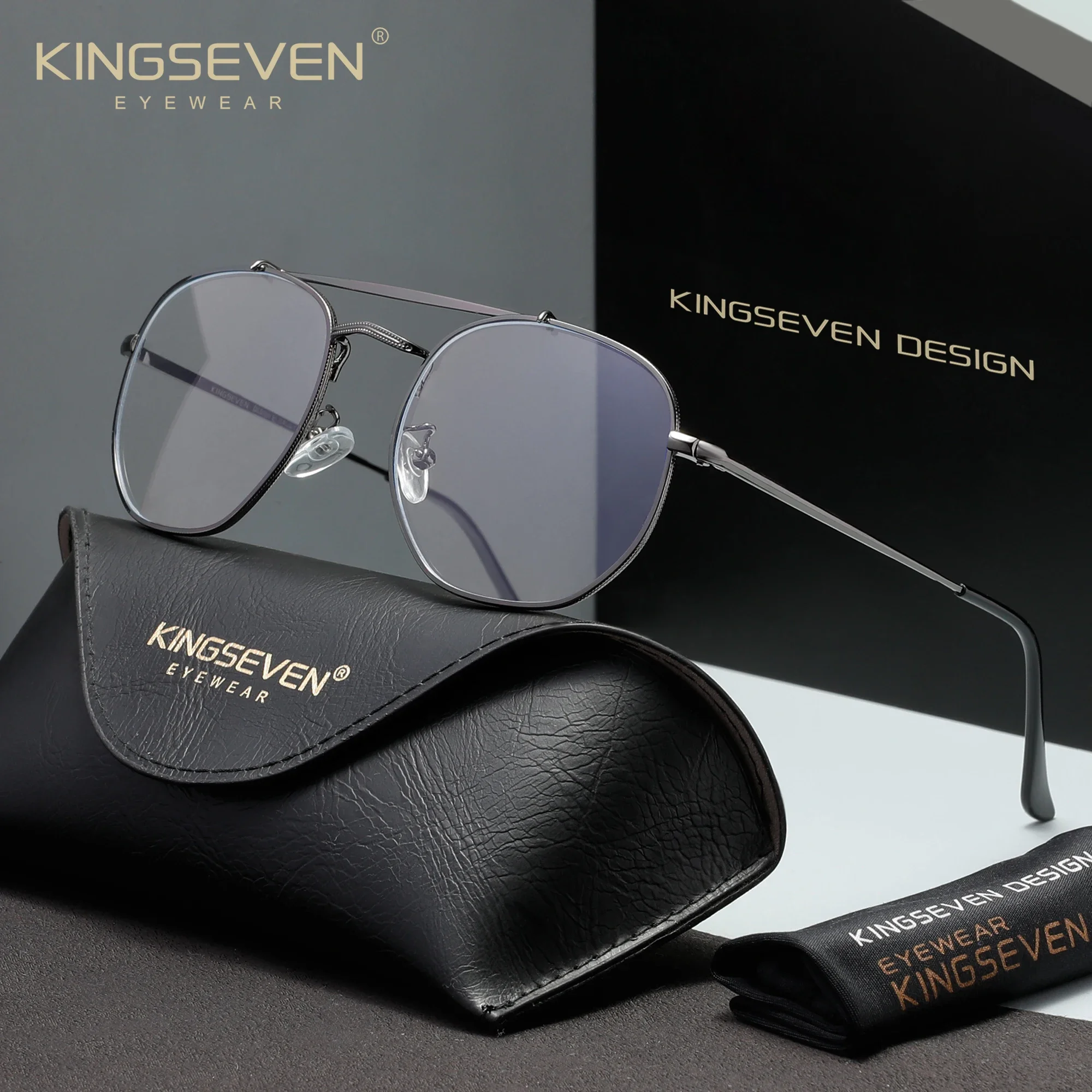 KINGSEVEN Anti-Blaulicht-Brille Gaming-Computerbrille für Damen und Herren Klare Gläser Blaulichtfilter-Brille