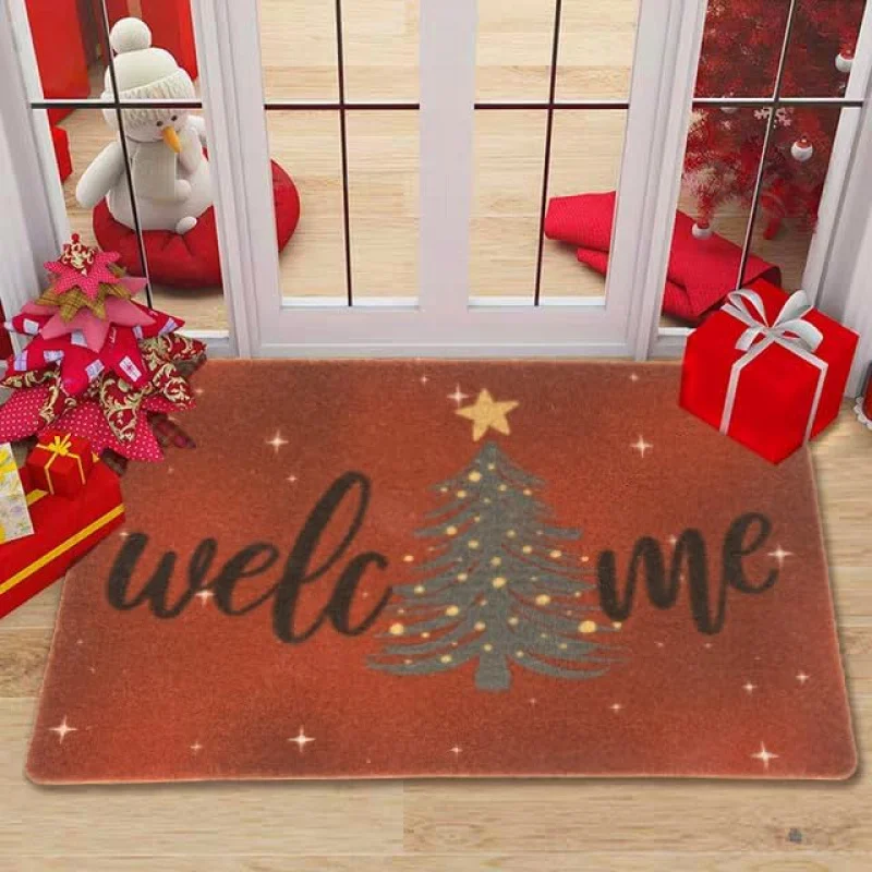 Christmas doormat indoor and outdoor entrance doormat winter every home decoration floor mat 40X60cm