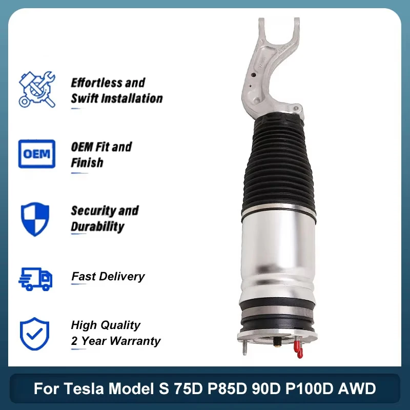 

1x Front Left Or Right Air Suspension Shock Strut For Tesla Model X 2016-2019 Without ADS 1027061-00C 1027061-00-C Absorber