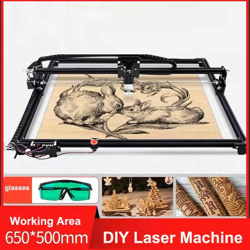 

6550 Laser Engraver CNC Engraving Area 65*50cm 2-Axis Wood Cutting Machine Optional 1W 2.5W 5.5W 7W 20W Laser Module