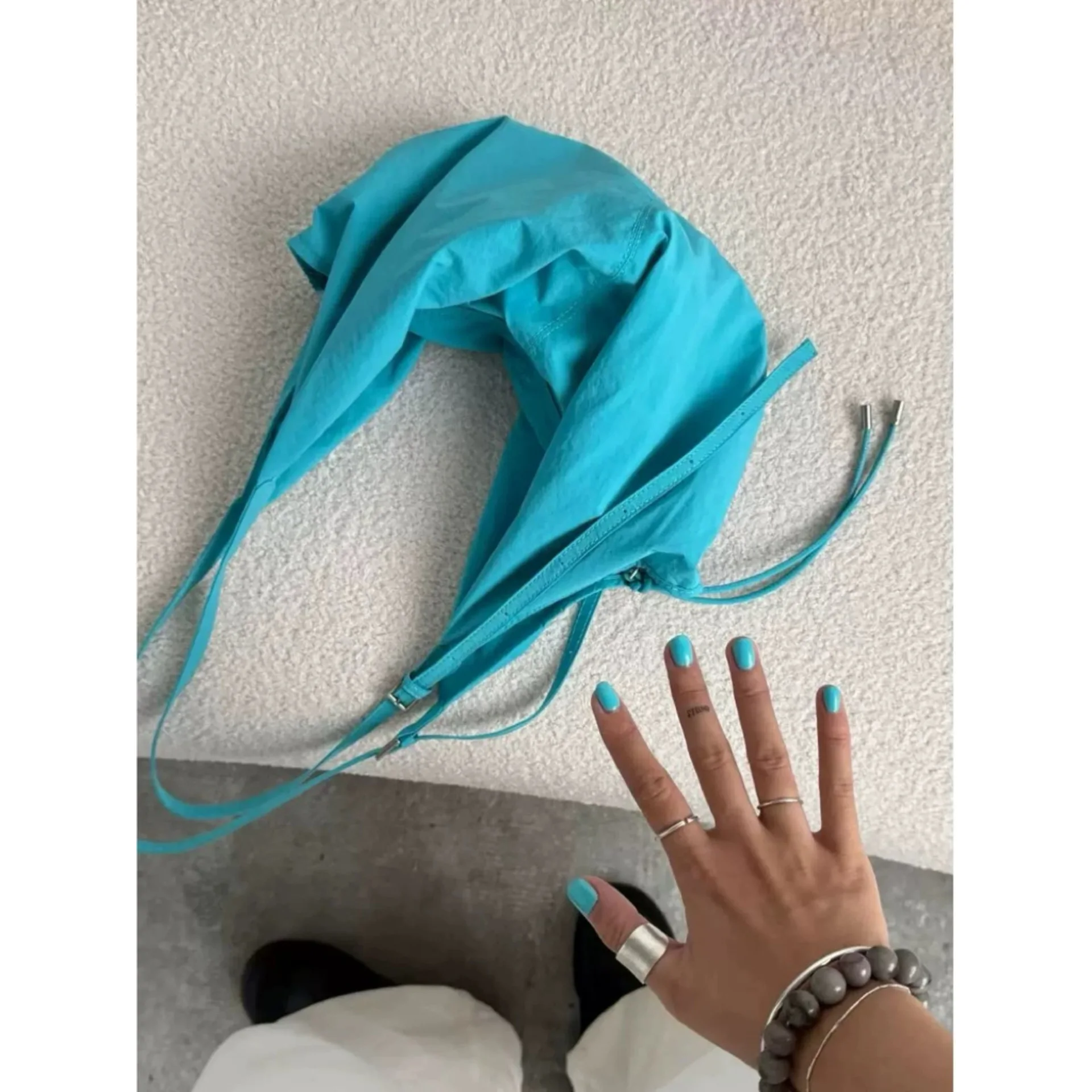 

Сумки для пельменей с полумесяцем и облаком для женщин, мягкие сумки-тоут для бродяг, модная парусиновая сумка с круассаном для подмышек, новый клатч