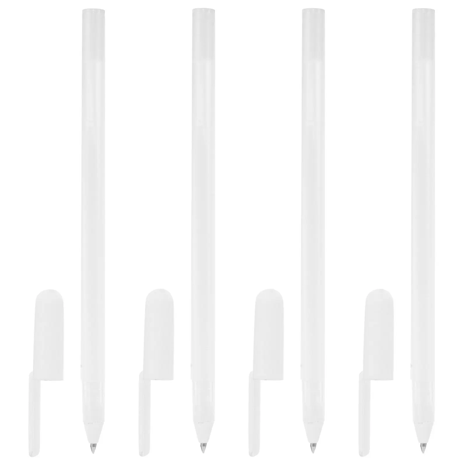 Afbeelding 3: 4 stuks wenkbrauw microblading positioneringspen waterdichte witte huidmarkeringen make-up permanente omtrek mapping tools tattoo markering