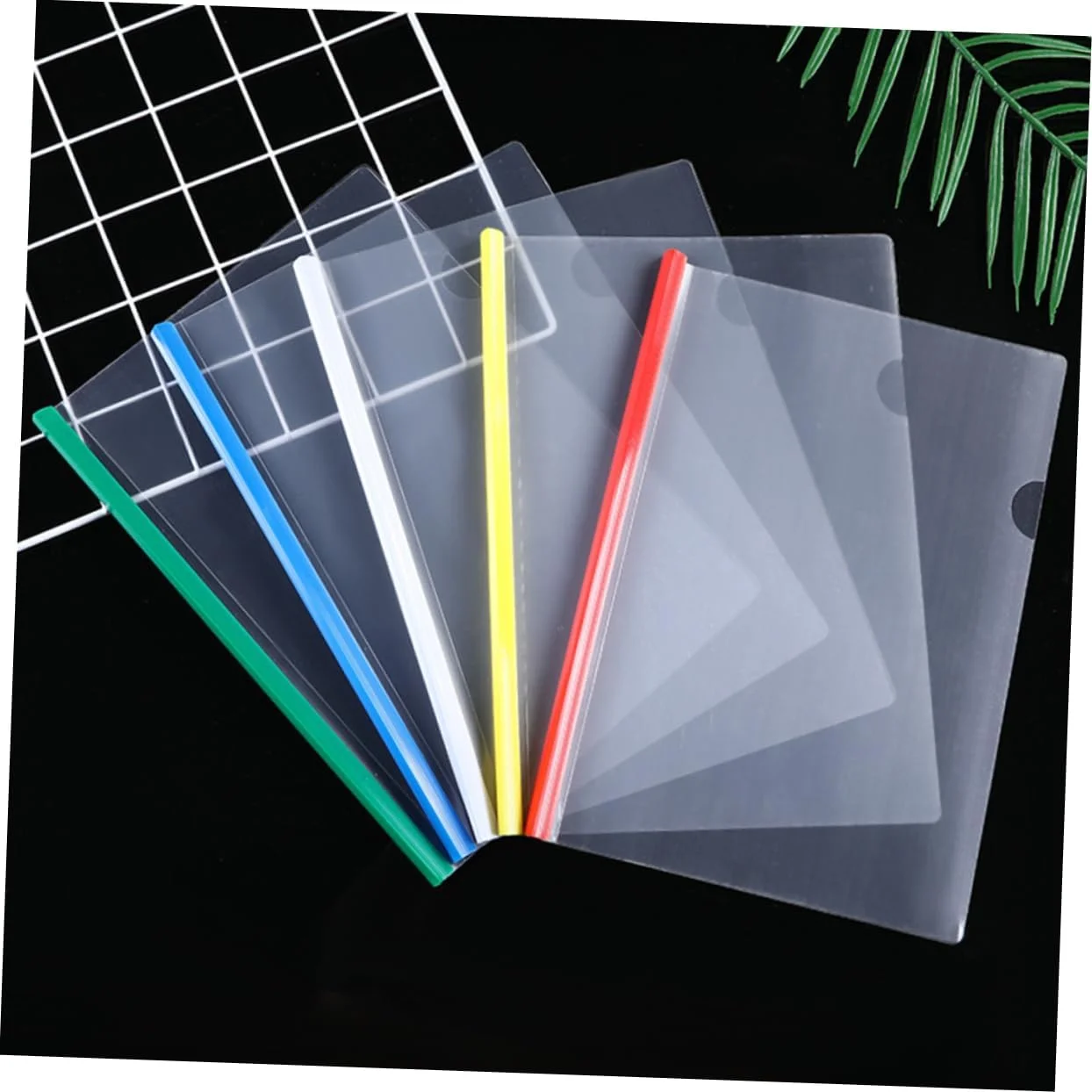 

10PCS Colorful Bar File Folders A4 Paper Organizer Binder Folders Non-Slip Locking Bar for Home School Office Random Color