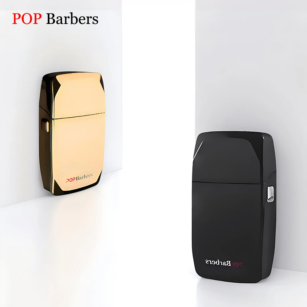 Pop Barbers P600 Men's Electric Shaver 9000RPM Professional Bald Short Hair Trimmer Titanium-Plated Low Sense Double Knife Mesh