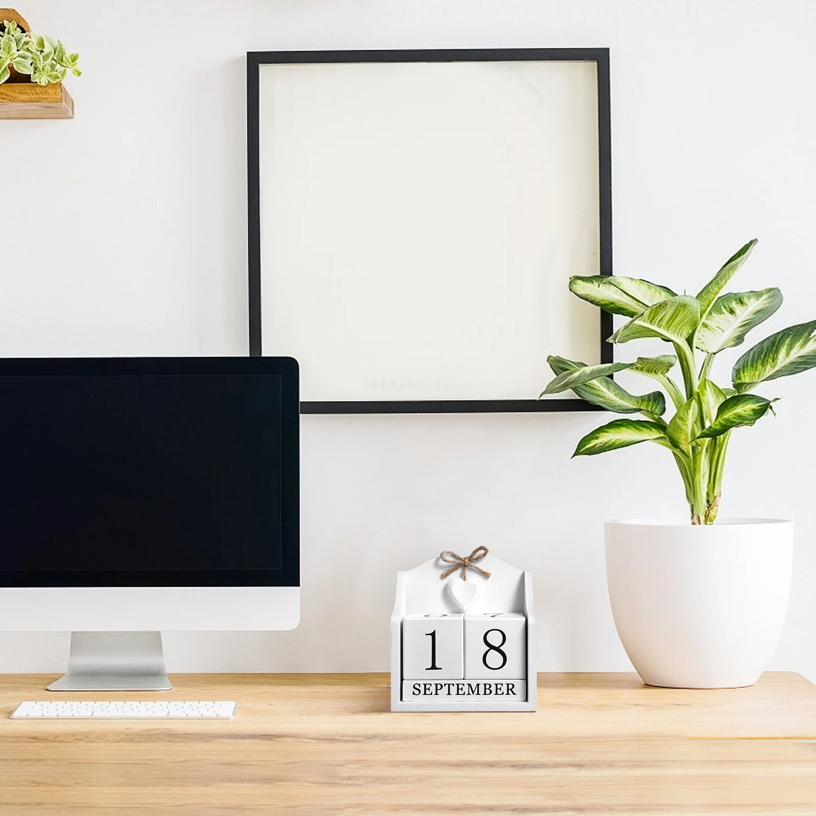 1 шт. деревянный календарь винтажный деревенский европейский стиль настольный вечный календарь блок украшение настольный орнамент