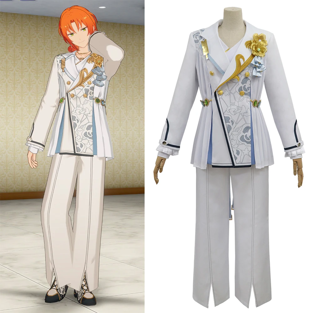 COS-KiKi Ensemble Stars 2 Tsukinaga Leo Personal Clothing Game Suit Cosplay Costume Gorgeous Uniform Halloween Party Outfit