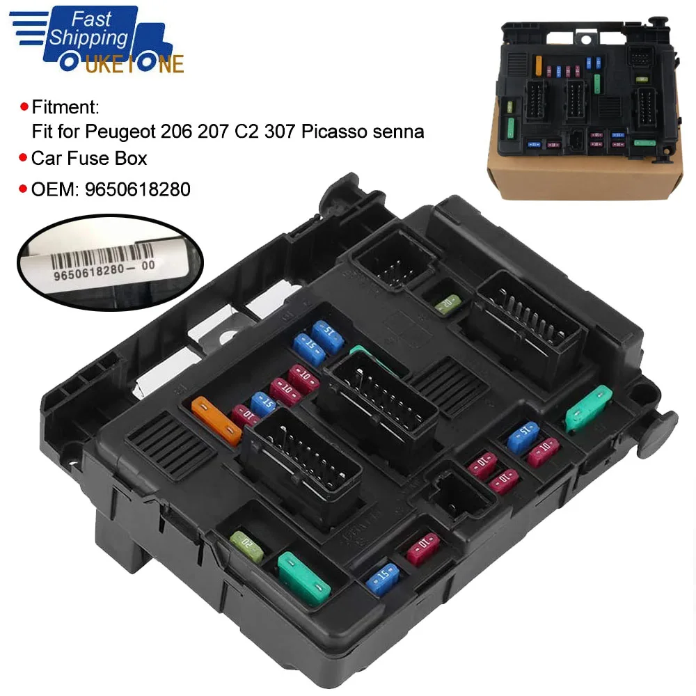 

Fuse Box Assembly Relay 9650618280 6500.Y3 6500Y3 For Citroen Xsara Berlingo C2 C3 C5 Peugeot Partner 206 307 Car Accessories