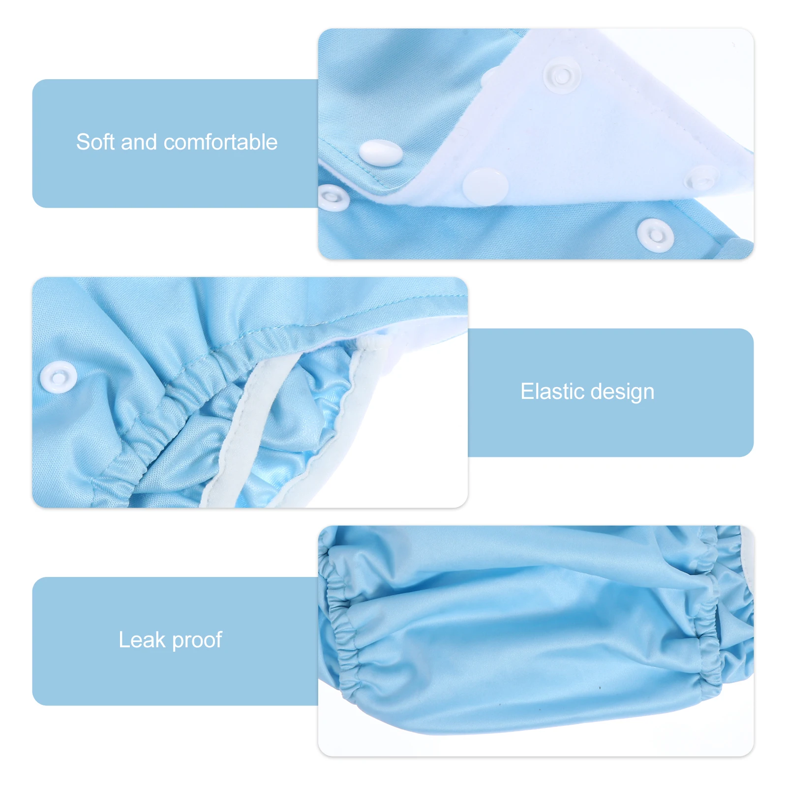 

1pc Leakproof Adult Diapers Reusable Waterproof Breathable Cloth Diaper Adjustable Waist Unisex Washable Diapers For Menstrual