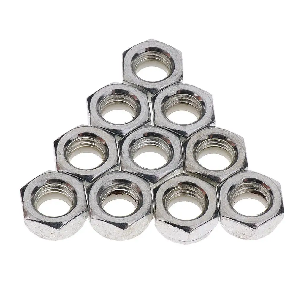 10pcs Heavy Duty Skateboard Longboard Truck Wheel Axle Mounting Screw Nuts