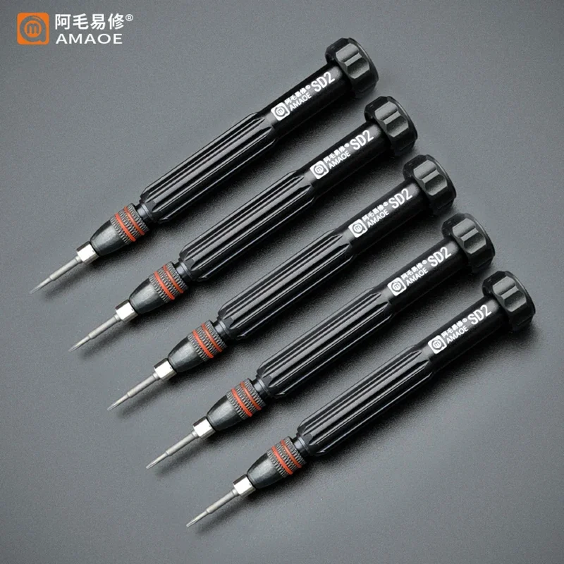 AMAOE SD2 Precision Screwdriver Torx Pentalobe Tri Wing Magnetic S2 Steel Bits Screw Driver for Camera Watch Mobile Phone Repair