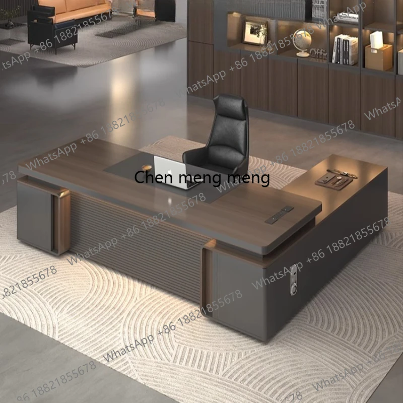 

Commercial Business Desk L Shaped Computer Desktop Gaming Boss Table Chair Table Height Workshop Height Study Office Furniture