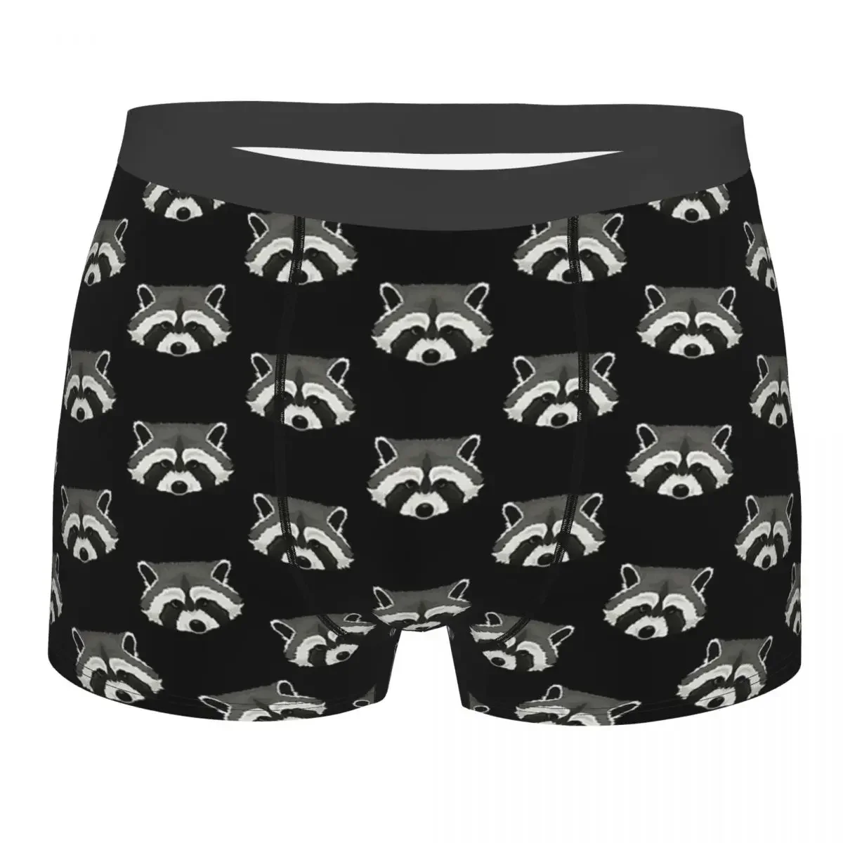 Raccoon Procyon Lotor Animal Head Cute Underpants Breathbale Panties Man Underwear Comfortable Shorts Boxer Briefs