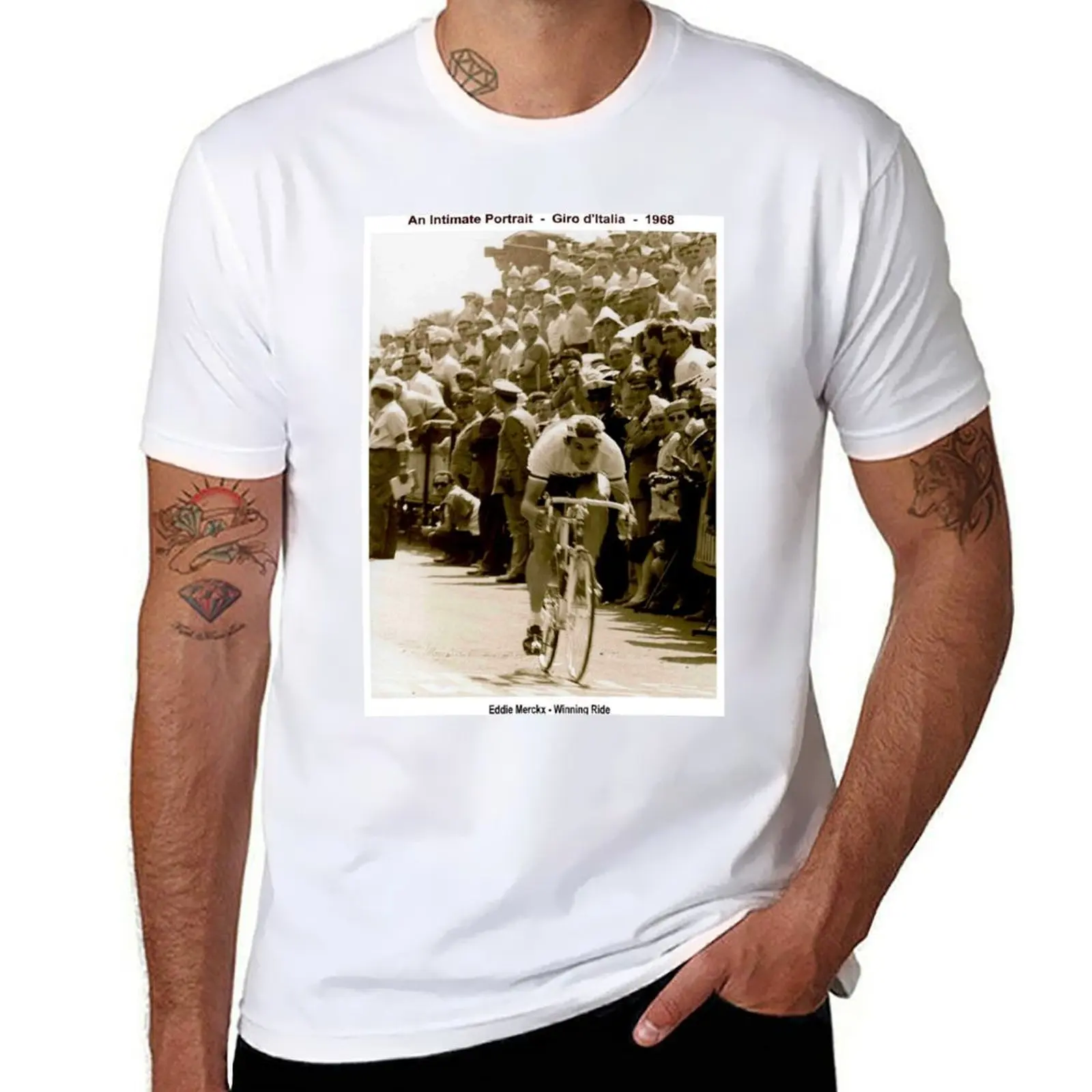 

GIRO d ITALIA: Vintage 1968 Eddie Merckx Victory Print T-Shirt man t shirt graphic T-Shirt