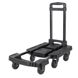 Hand Carts Trolleys Hand Pulled Flatbed Portable Trailer Small Folding Small Trailer Moving and Pulling Material Handling Tools