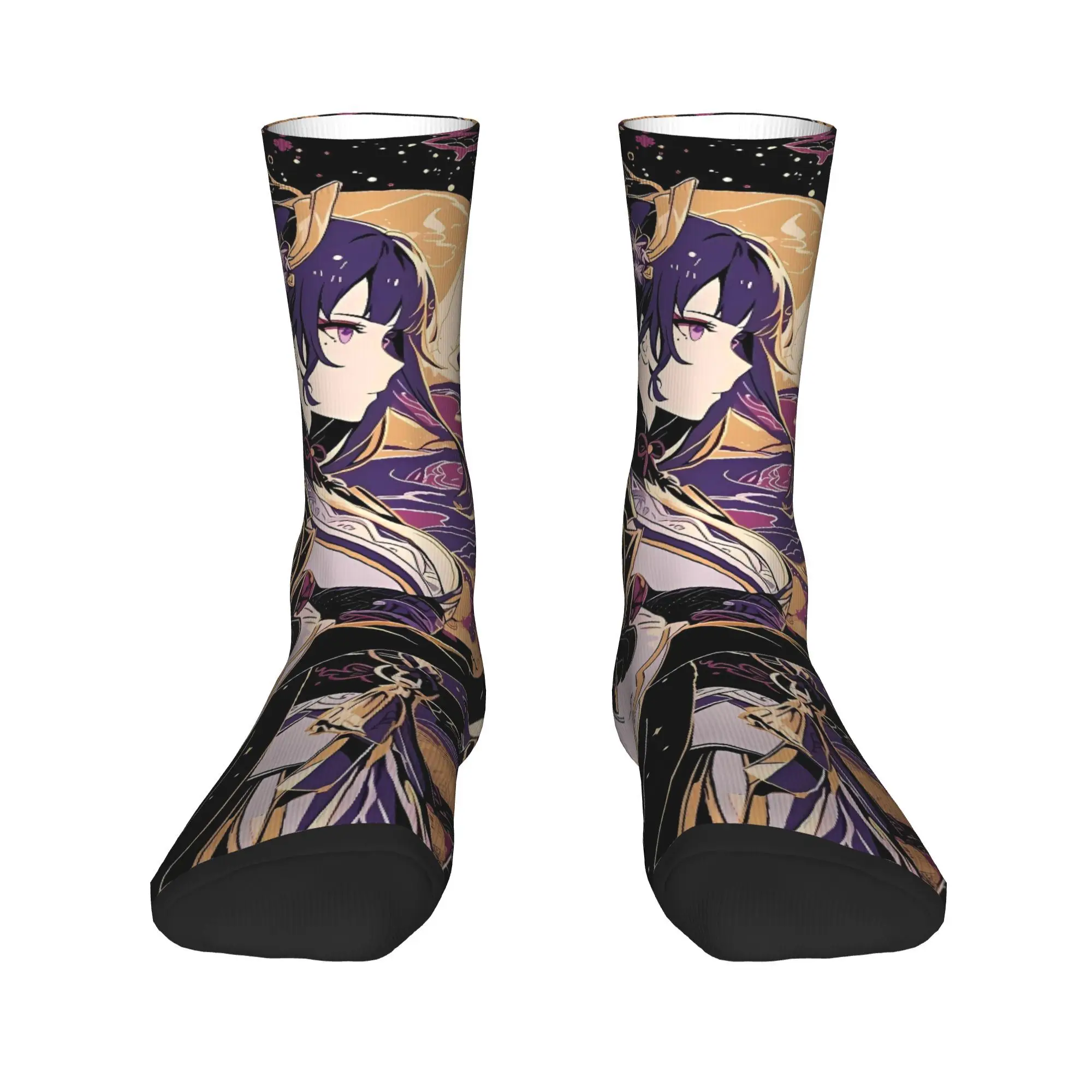 النساء الرجال الجوارب أنيمي لعبة Genshin تأثير جوارب مكافحة العرق تنفس الجوارب الخريف مضحك مخصص في الهواء الطلق الجوارب