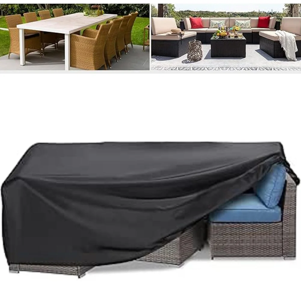 

Чехлы для садовой мебели, водонепроницаемые с прямоугольным патио для уличного стола, дивана, чехлы для садовой мебели, водонепроницаемые, ветрозащитные
