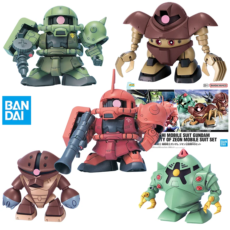 

Bandai Original SD Gundam BB Suit Assembling Models Zeon Zaku MSM-07 Z′Gok MSM-04 Acguy Anime Action Figure Model Toy Gift