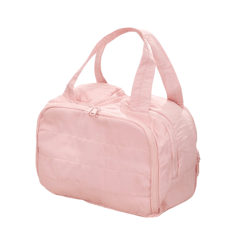 Multipocket Design Cosmetic Handbag Double Side Open Zipper Closure Travel Toiletry Bag Large Capacity Separate Dry and Wet