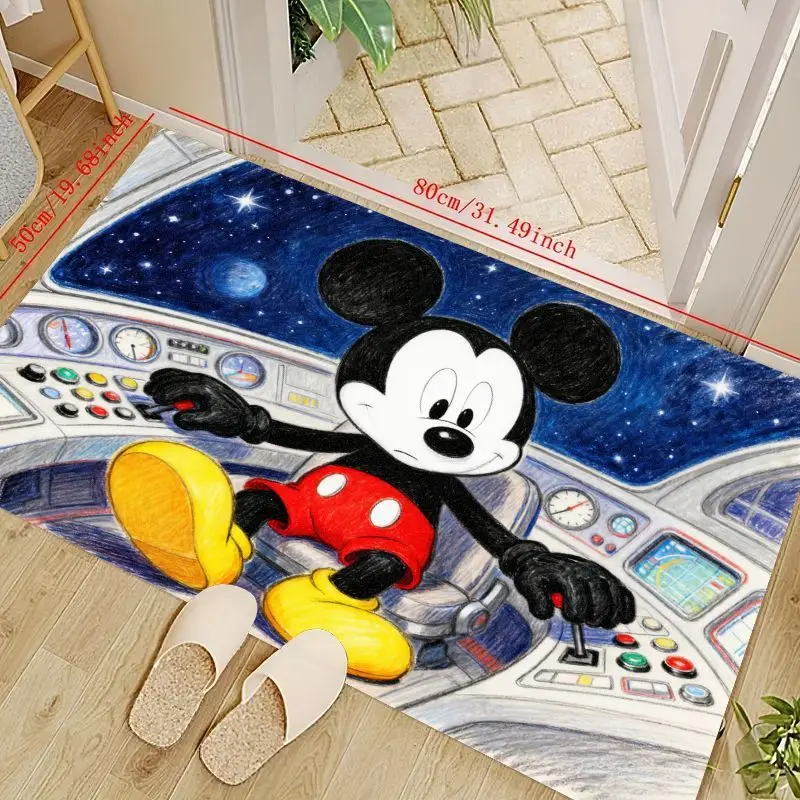 

1 шт., напольный коврик Disney с Микки Маусом, астронавтом, космическими приключениями, коврик с изображением пилота космического корабля для детей, спальни, гостиной, Playr