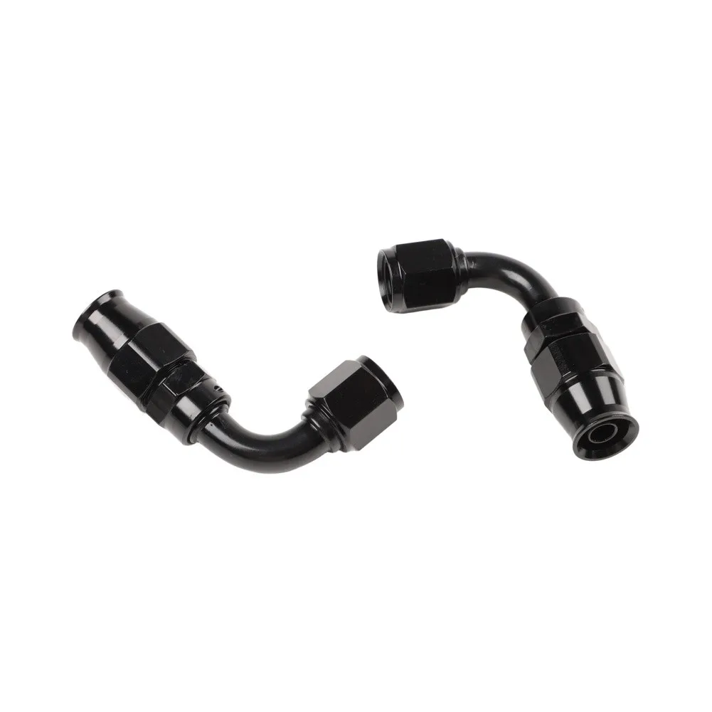 Aluminum PT-For AN6 90 Degree Fitting 2pcs for AN6 PTFE Hose Oil Cooler for Turbo and Fuel System for custom Builds