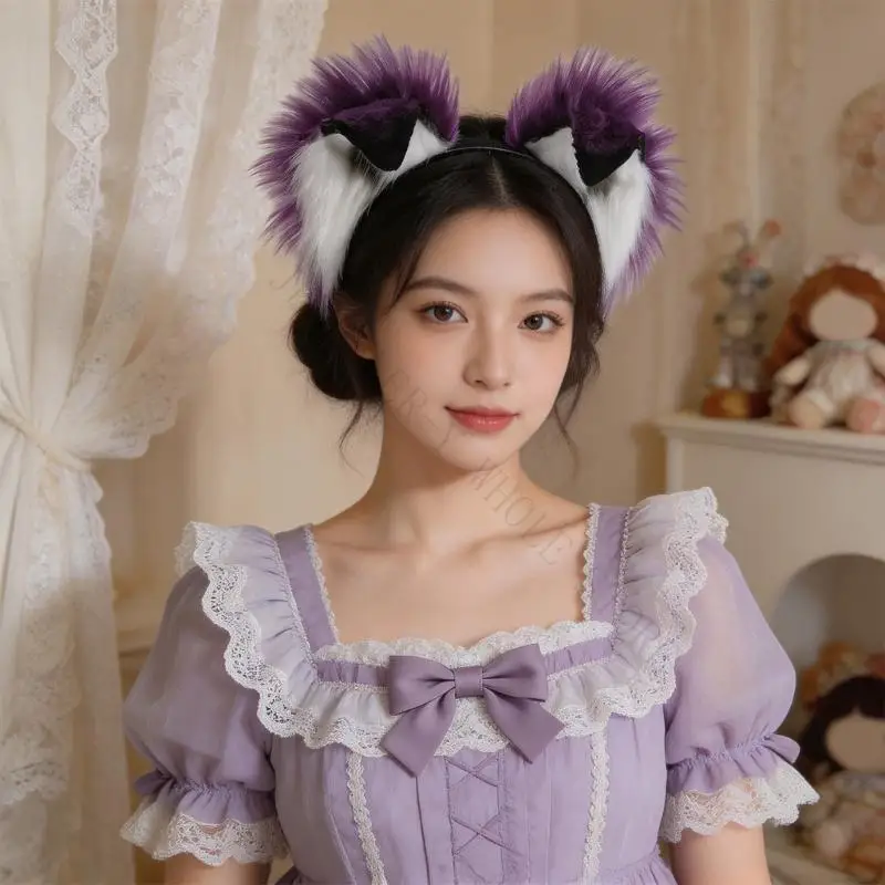 R7UF Cosplay Ears Headband Costume Headpiece Suitable For Various Occasion