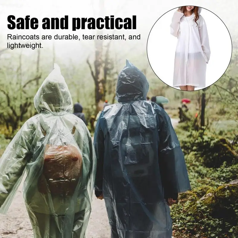 Raincoat Jacket Unisex Adult Portable Waterproof Rain Ponchos Travel Emergency Rain Coats Unisex Outdoor