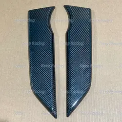 Carbon Fiber Front Bumper Garnish M Type For Honda Civic Type R FK8 Glossy Air Duct Cover Intake Trim Fiberglass Headlight Kit