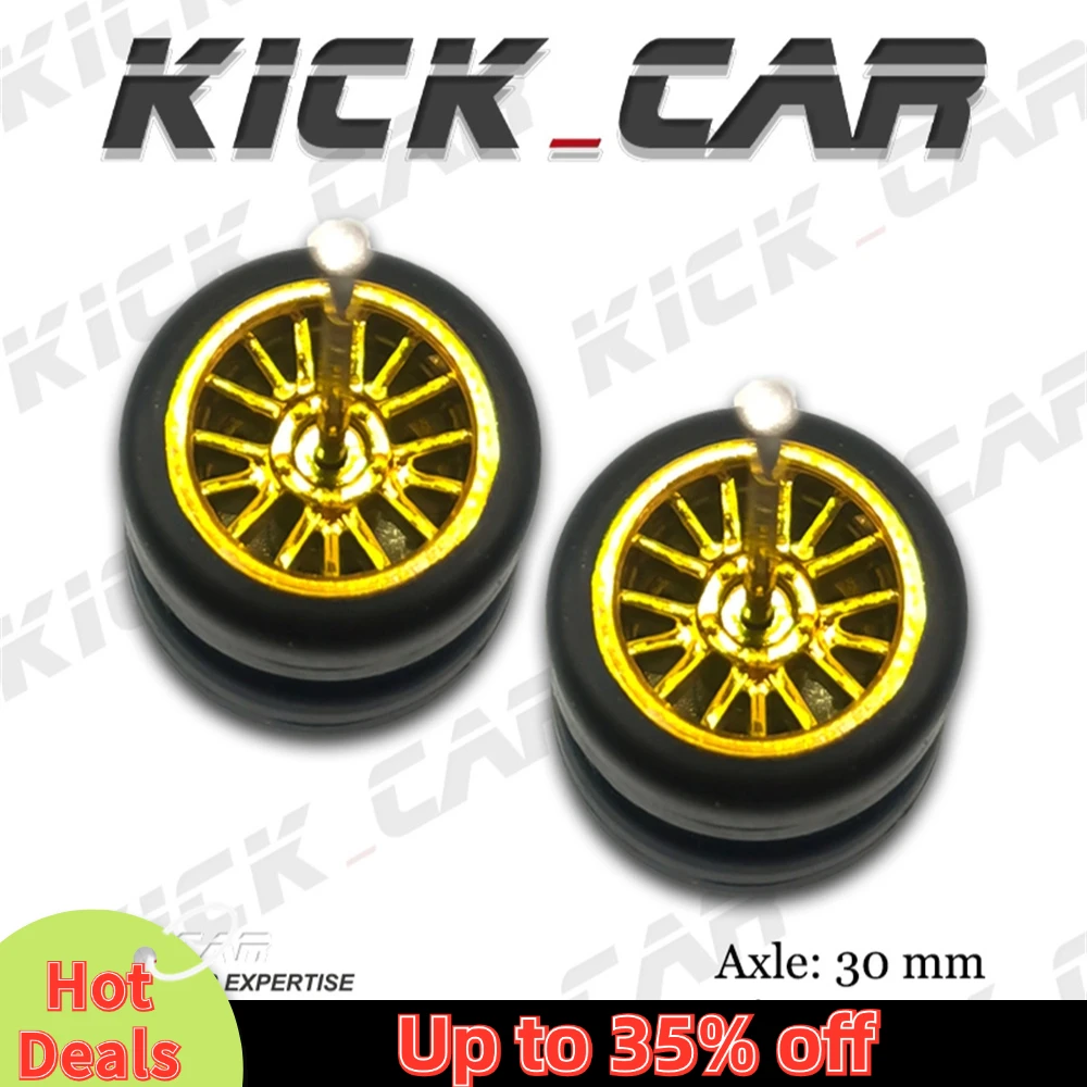 1/64 Model Car Wheels with Rubber Tires Multi Spoke Refitting Parts for Diecast Hot Wheels Mainline Matchbox Tomica D:11mm 1 Set