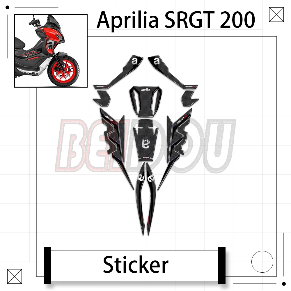 

New For Aprilia SRGT 200 SR GT 200 GT200 Motorcycle Modified Full Car Protection Sticker Decal Film Decal Sticker
