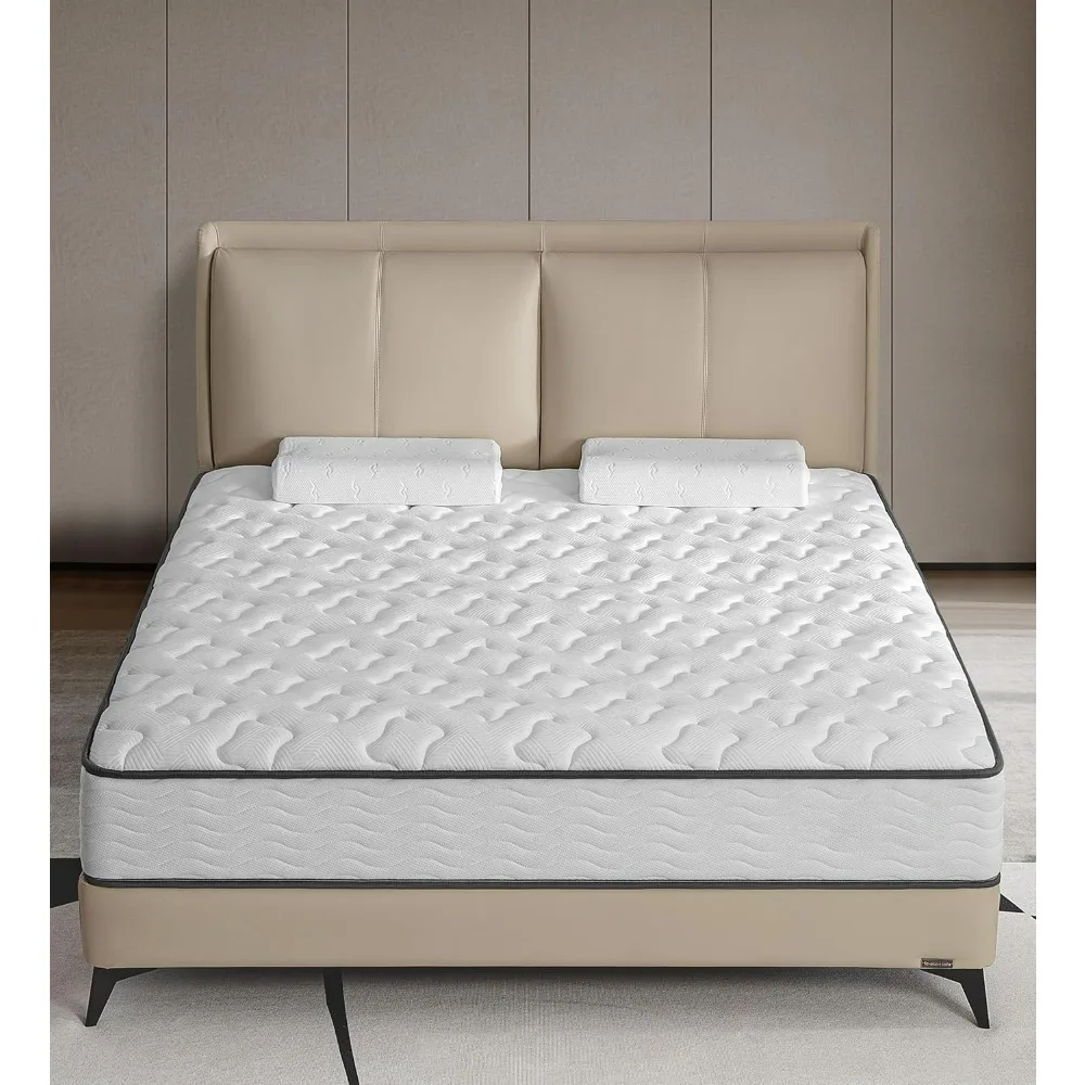 Bedroom Mattress, Memory Foam Hybrid Mattress in a Box with Provide Support and Improve Sleep Mattress, Medium Firm Mattress